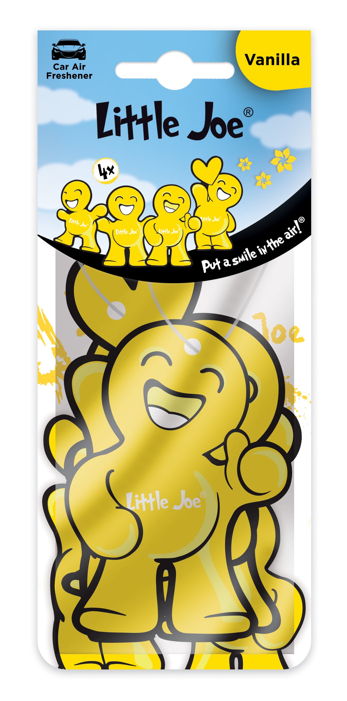 4 Stück Little Joe Vanille Fun Pack Duftbaum Duftbaum / Lufterfrischer