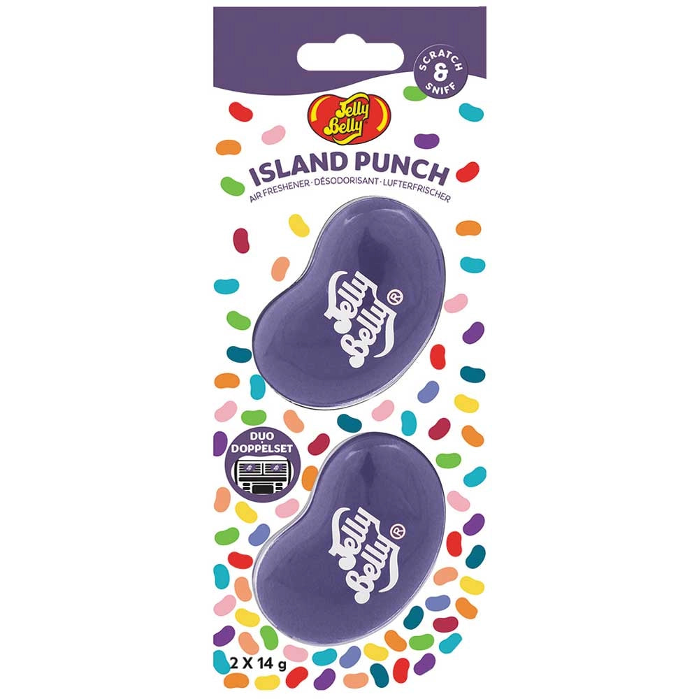 Jelly Belly Lufterfrischer/Duftbaum Duo Mini Island Punch