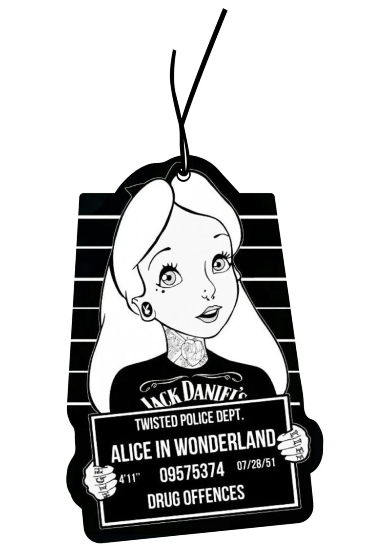 Alice In Wonderland - Jack Daniel's T-shirt Duftbaum/Lufterfrischer