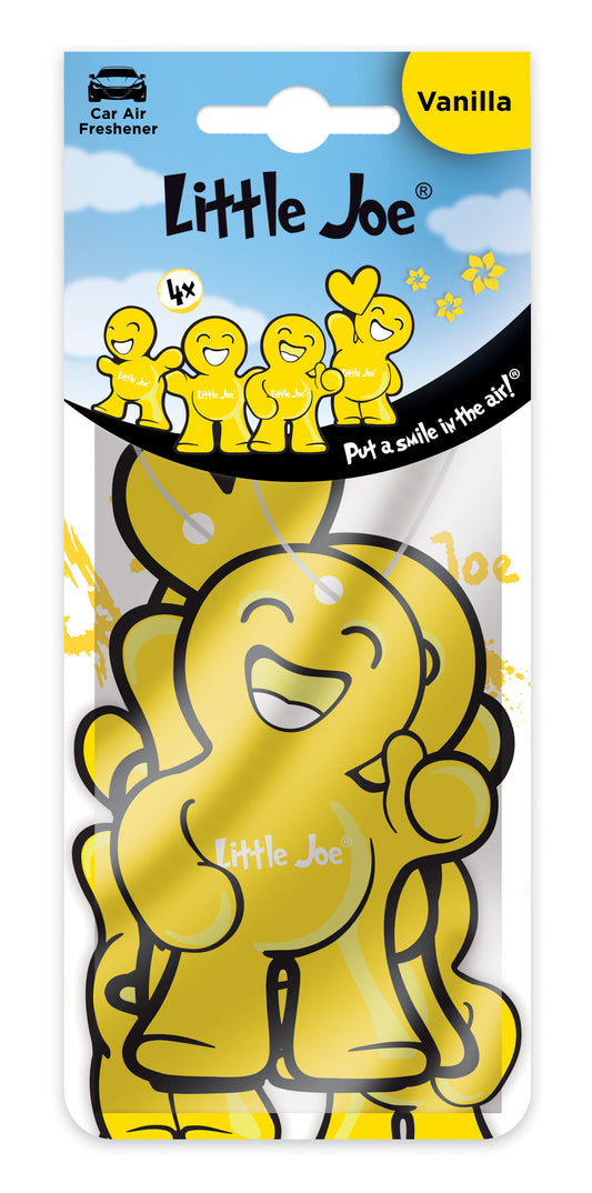 4 Stück Little Joe Vanille Fun Pack Duftbaum Duftbaum / Lufterfrischer