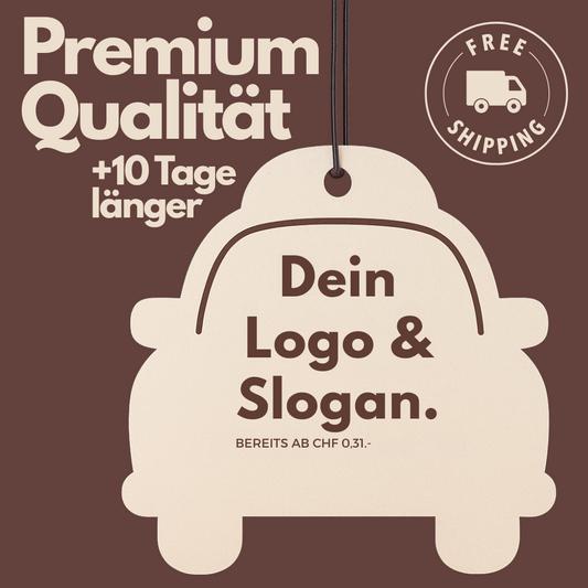 Premium Personalisierte Duftbäume / Lufterfrischer mit Ihrem Logo bedrucken (Parfüm Essenzen)